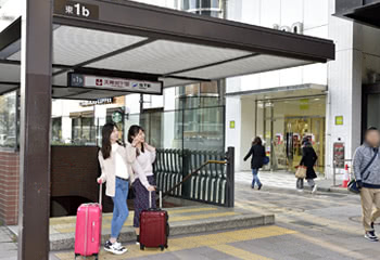 Access from Tenjin Subway Station